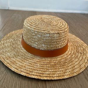 Lack of Color The Spencer Boater- Straw/Brown, Size Small 55cm